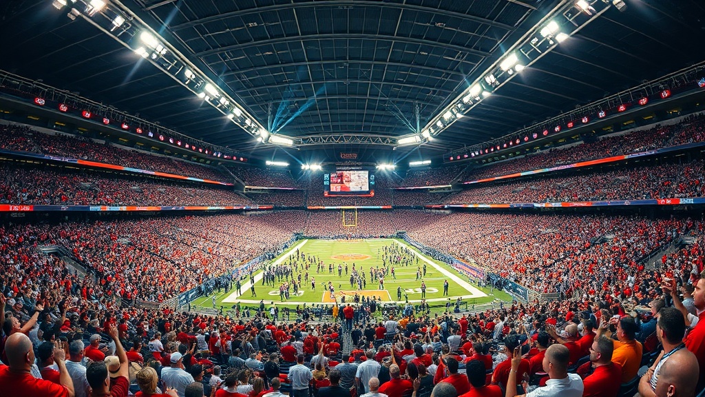 다양한 스포츠 경기가 진행되는 경기장의 전체적인 모습